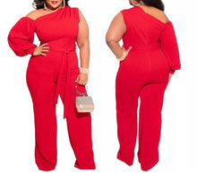 Load image into Gallery viewer, Off-the-Shoulder / One Sleeve Wide Leg Jumpsuit &quot;Diva Special&quot;

