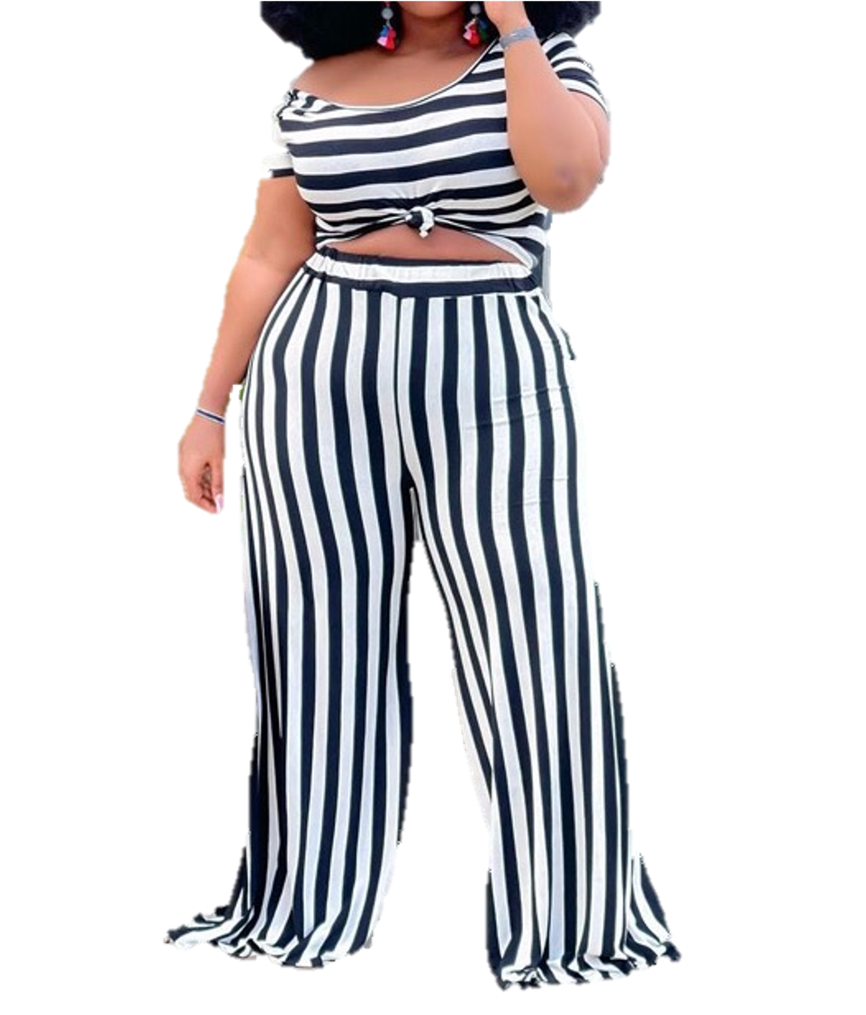 Sexy Black and White Jumpsuit